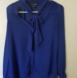 Blue Forever 21 Blouse